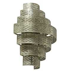 Oud zilveren wandlamp metaal excl snoer