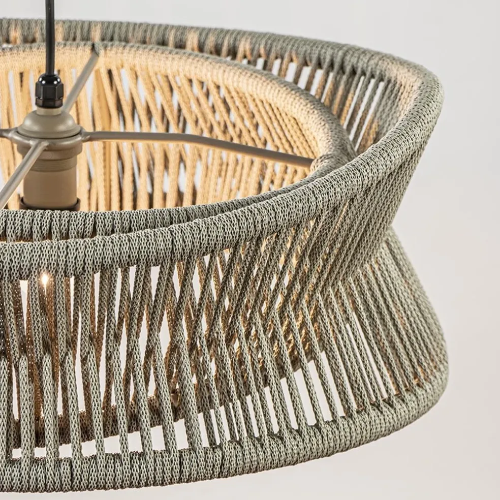 Outdoor hanglamp groot 60 cm donker beige