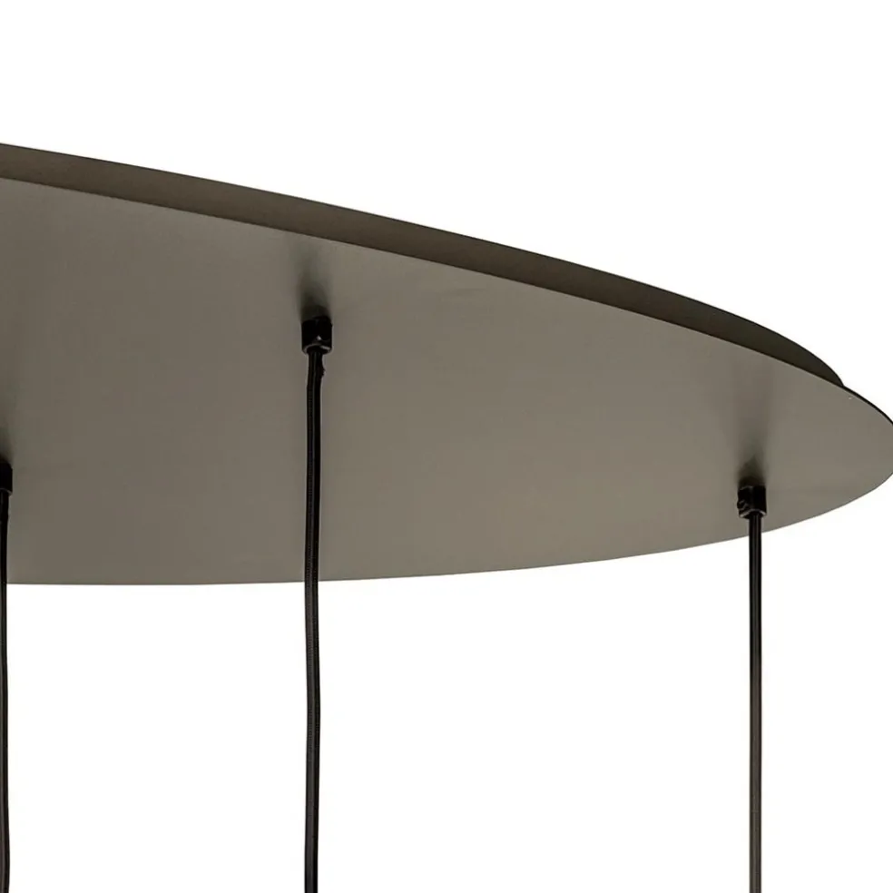 Ovale hanglamp platinum exclusief E27 lichtbronnen