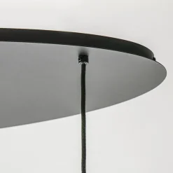 Ovale 5-lichts hanglamp met glazen bollen gold gradient