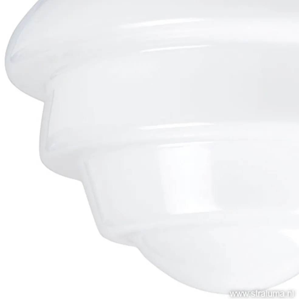 Plafondl. nikkel wit glas, keuken-hal