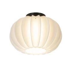 Plafondlamp Arena 30cm zwart/kap wit