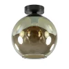 Plafondlamp Bella zwart+smoke glas 25cm