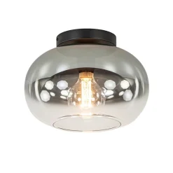 Plafondlamp Bellini zwart/smoke gradient glas