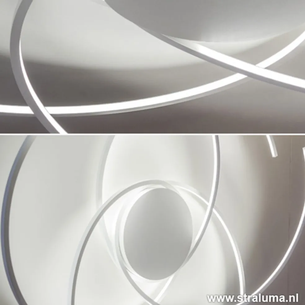 Plafondlamp bogen speels wit 80cm