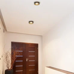 Plafondlamp Bright 15 zwart/matgoud