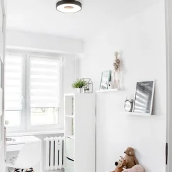 Plafondlamp Coin 38 zwart + remote CCT