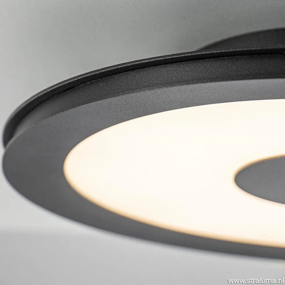 **Plafondlamp disc 32cm zwart 3-step dim