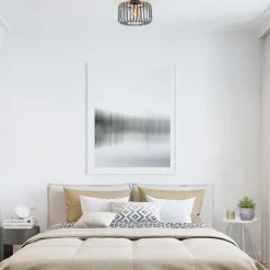 Plafondlamp draad cilinder zwart/brons