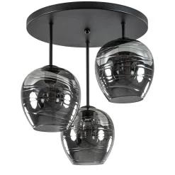 Plafondlamp Fantasy Apple 3L zwart/smoke