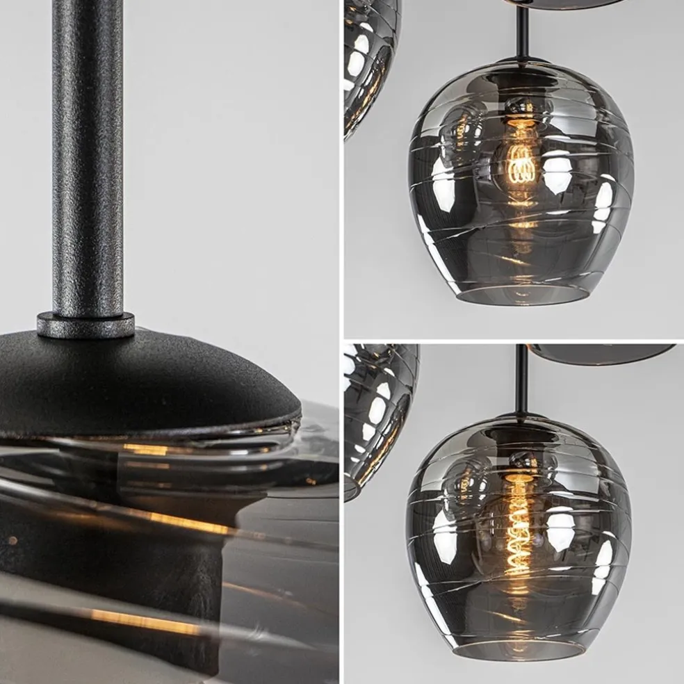 Plafondlamp Fantasy Apple 3L zwart/smoke