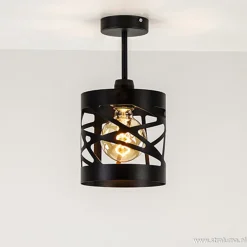 Plafondlamp Frez zwart metaal
