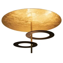 Plafondlamp Hula Hoop gold leaf/black