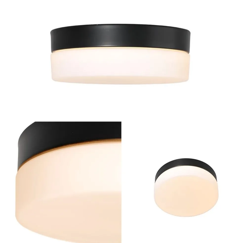 Plafondlamp Ikaro zwart 18cm 3-step dim