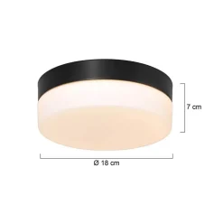 Plafondlamp Ikaro zwart 18cm 3-step dim