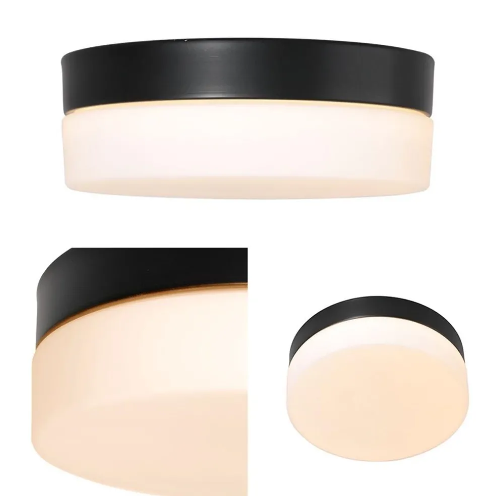 Plafondlamp Ikaro zwart 24cm 3-step dim