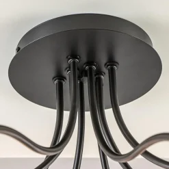 Plafondlamp Kraken klein 8-armen zwart