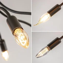 Plafondlamp Kraken klein 8-armen zwart