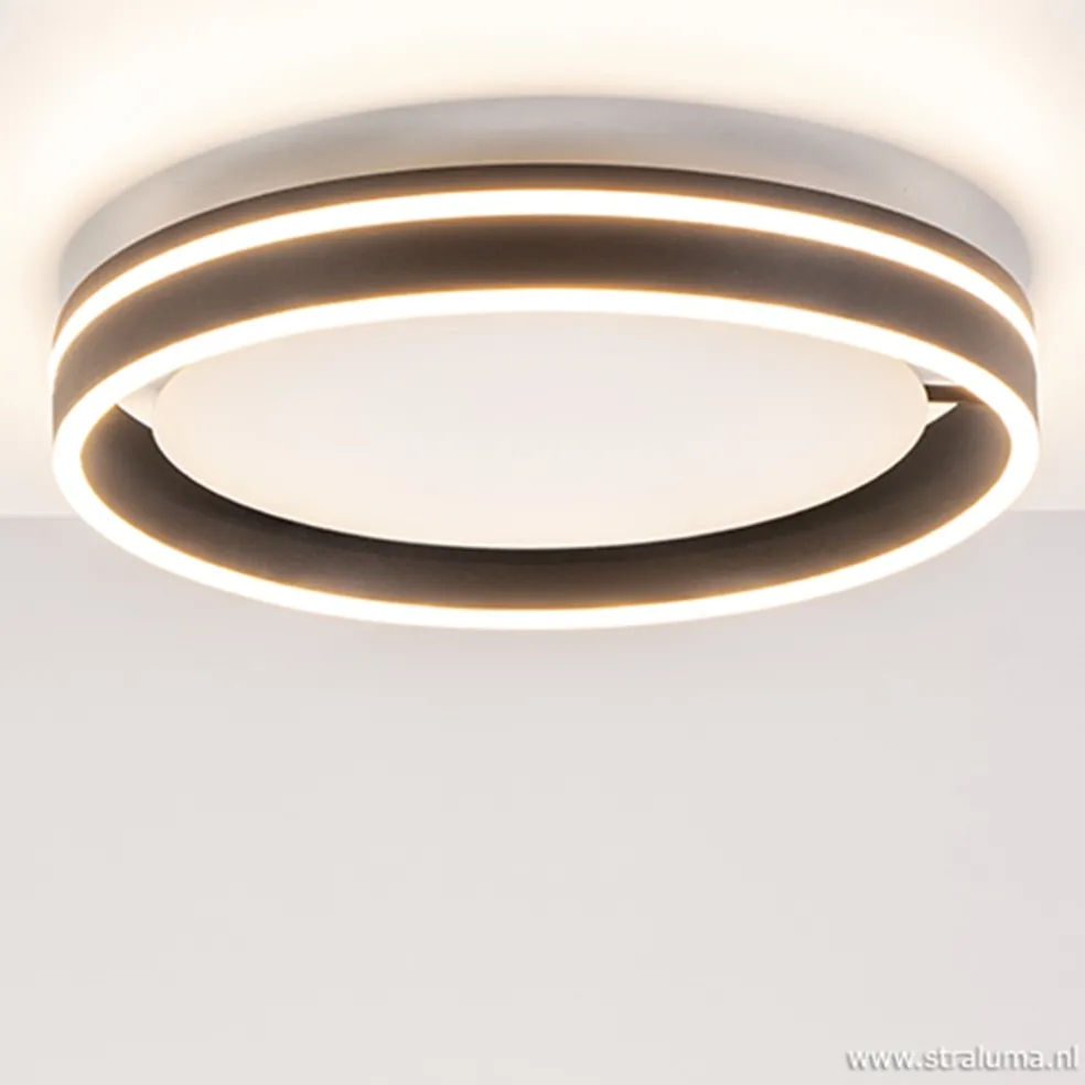 Plafondlamp Led Cirkel zwart/wit