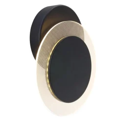 Plafondlamp Lido zwart 17cm indirect