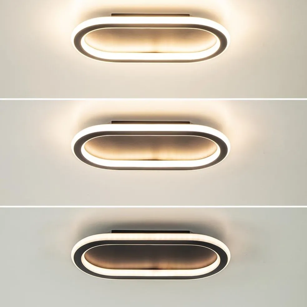 Plafondlamp Lois 30 zwart 3-switch dim.