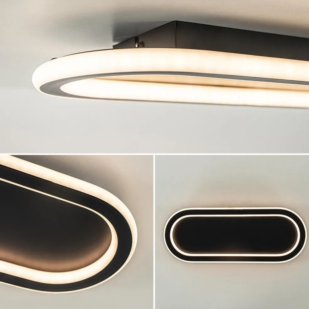 Plafondlamp Lois 40 zwart 3-switch dim