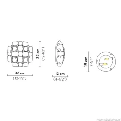 Plafondlamp Mida gold 32cm