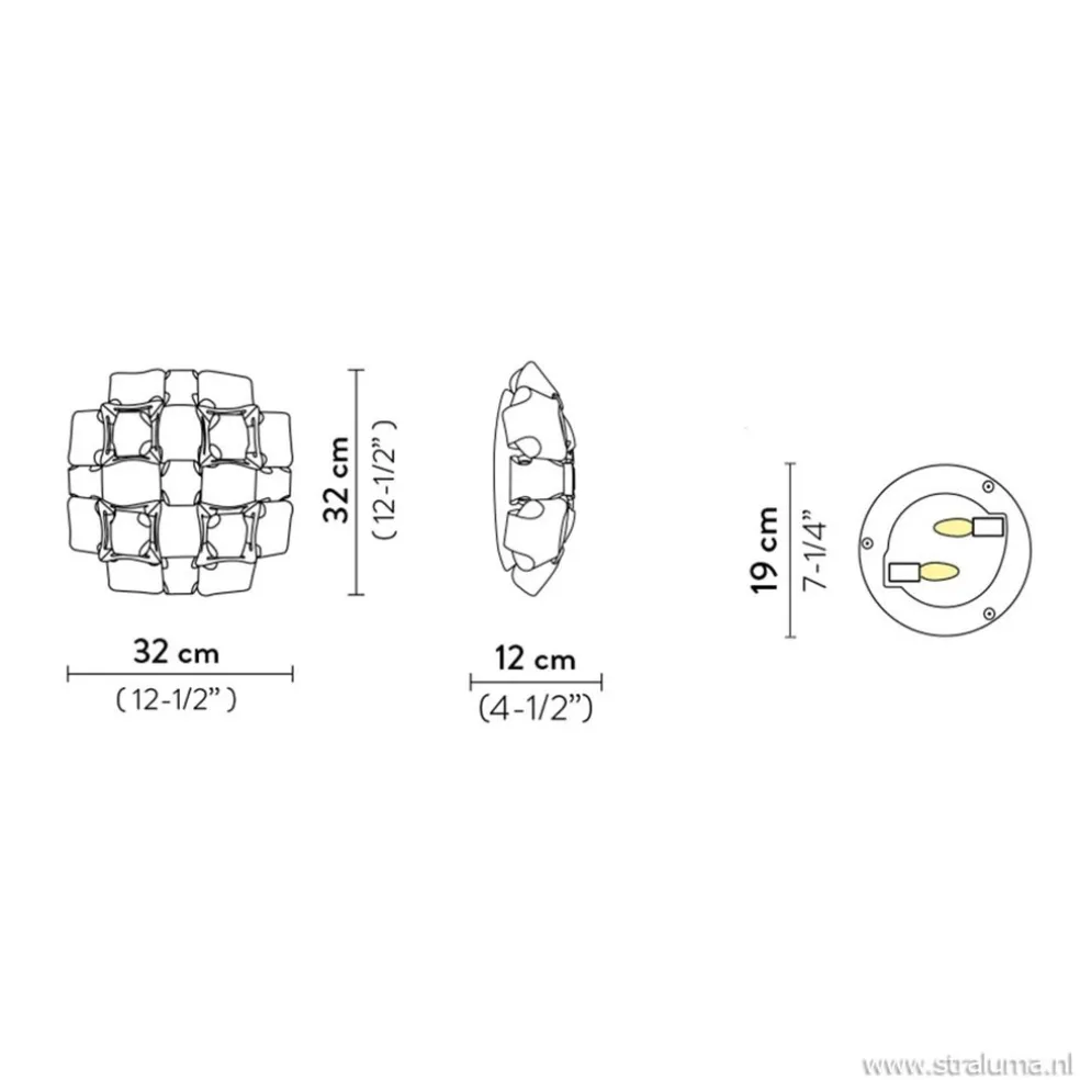 Plafondlamp Mida multicolor 32cm