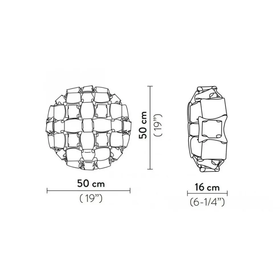 Plafondlamp Mida multicolor 53 cm