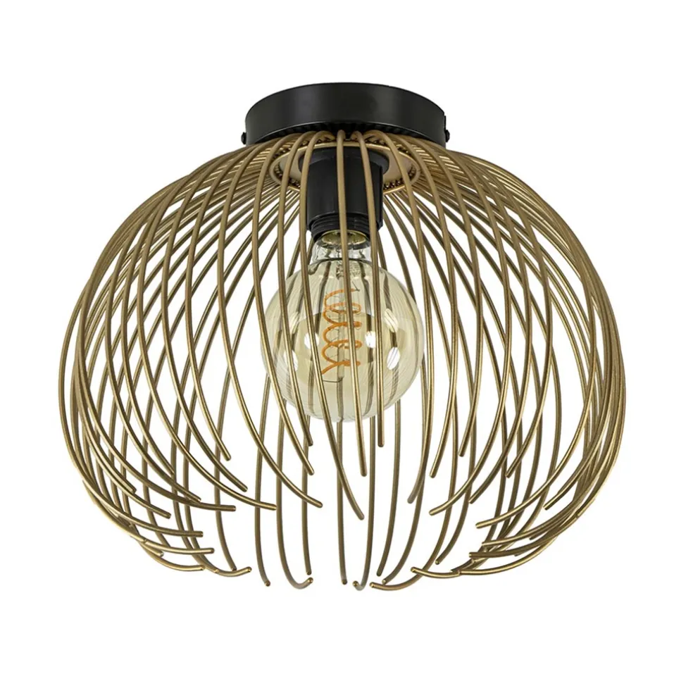 Plafondlamp Nest matgoud/zwart