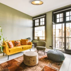 Plafondlamp Oro 45cm zwart/matgoud