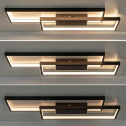 Plafondlamp Piazza 2L zwart 3-step dim