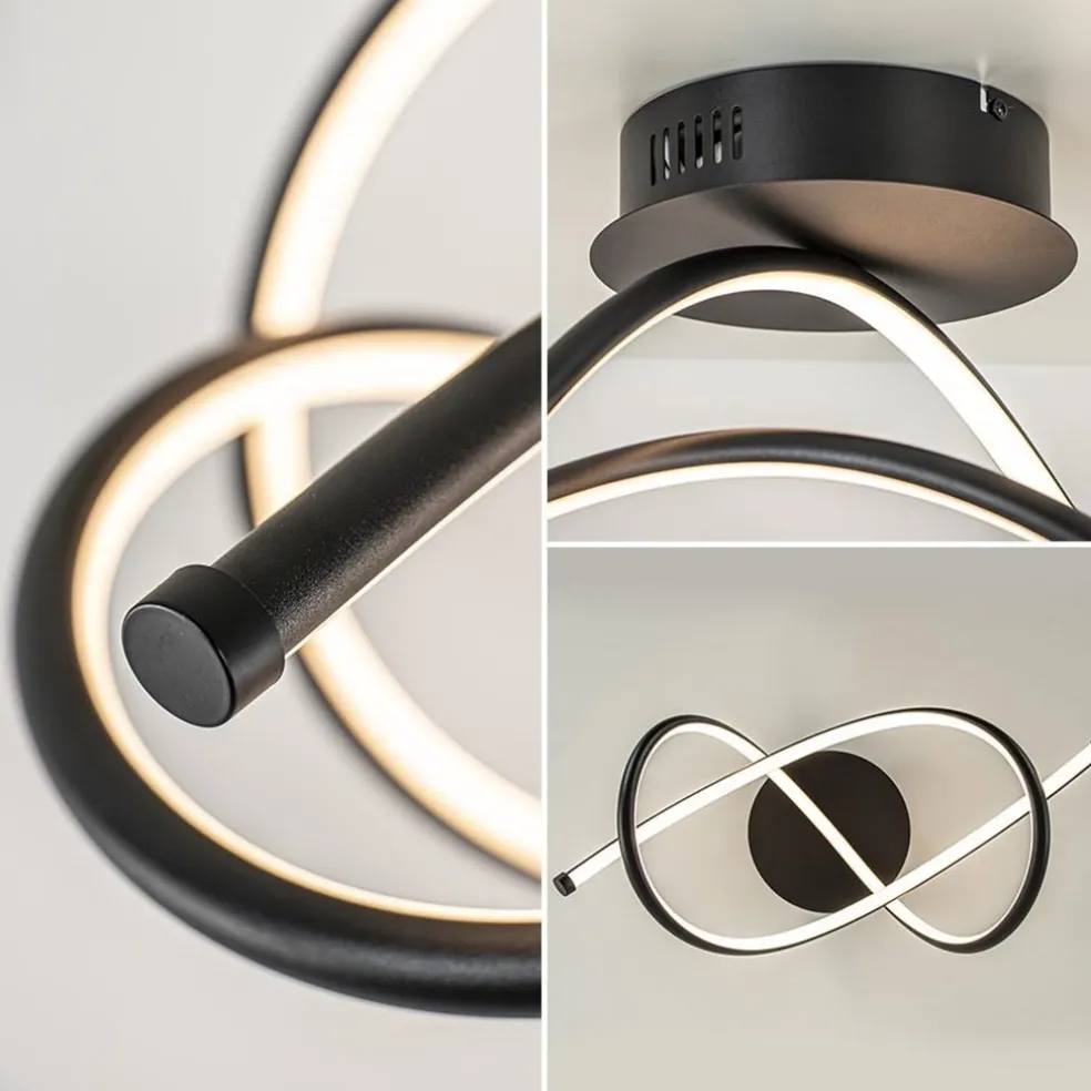 Plafondlamp Plaza zwart 3-switchdim