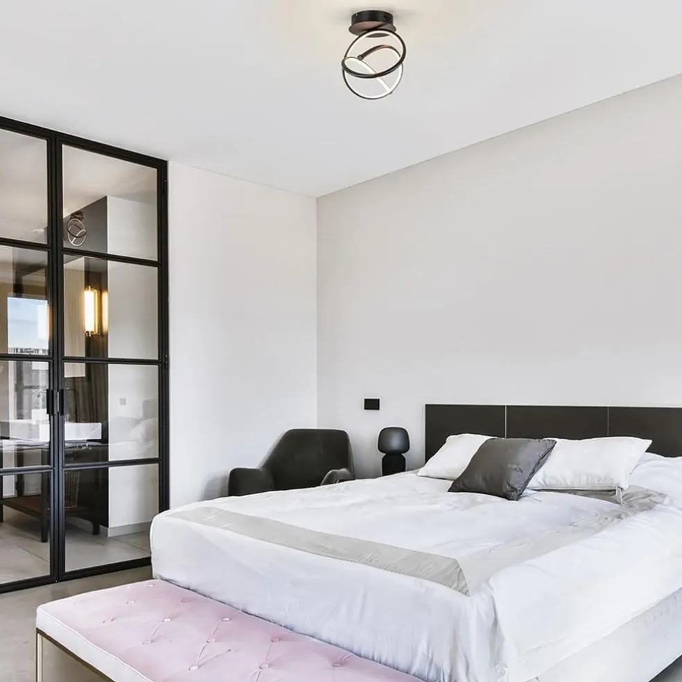 Plafondlamp Plaza zwart 3-switchdim