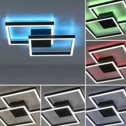 Plafondlamp Q-Marko smart vierk.zwart rgb/cct