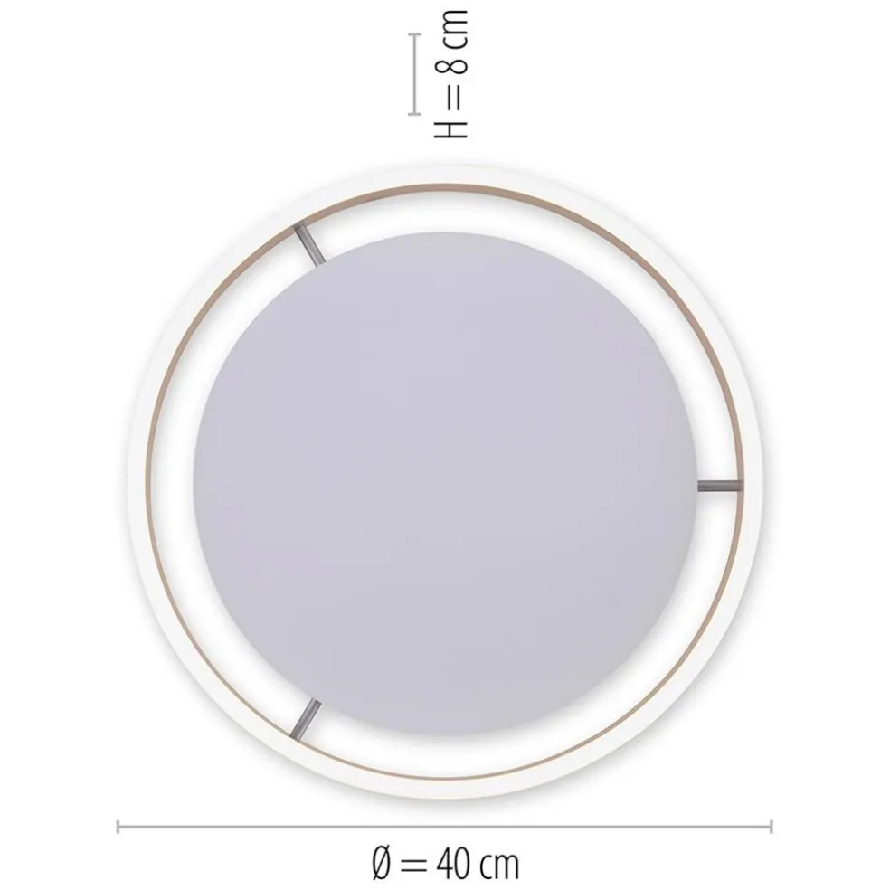 Plafondlamp Q-Vito 40cm matgoud smart + remote