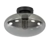 Plafondlamp Reflexion zwart+smoke glas