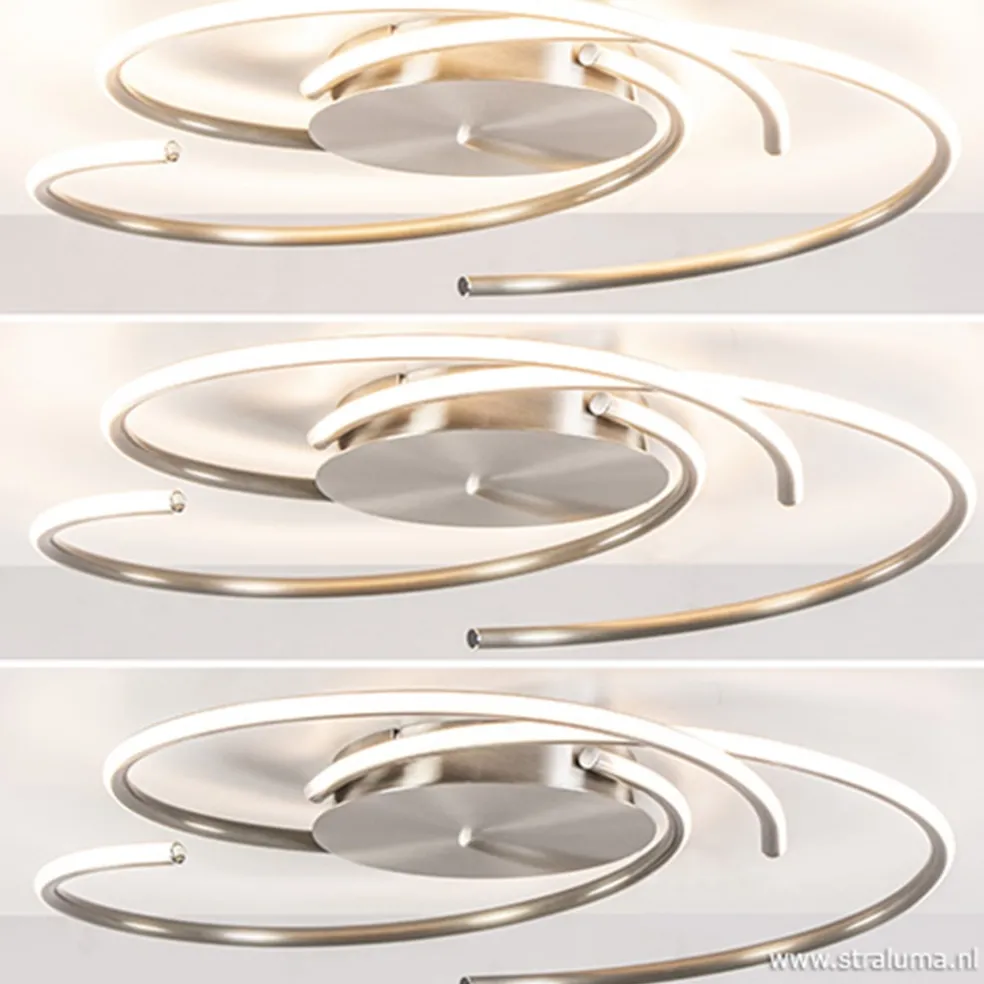 Plafondlamp Reverso nikkel 3-switchdim