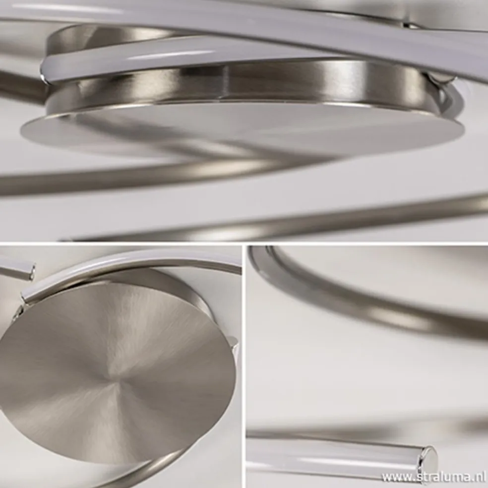 Plafondlamp Reverso nikkel 3-switchdim