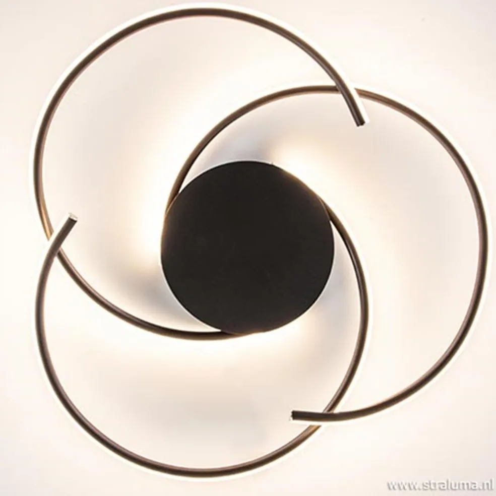 Plafondlamp Reverso zwart 3-switchdim