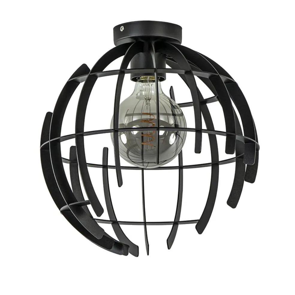 Plafondlamp Terra 35cm zwart