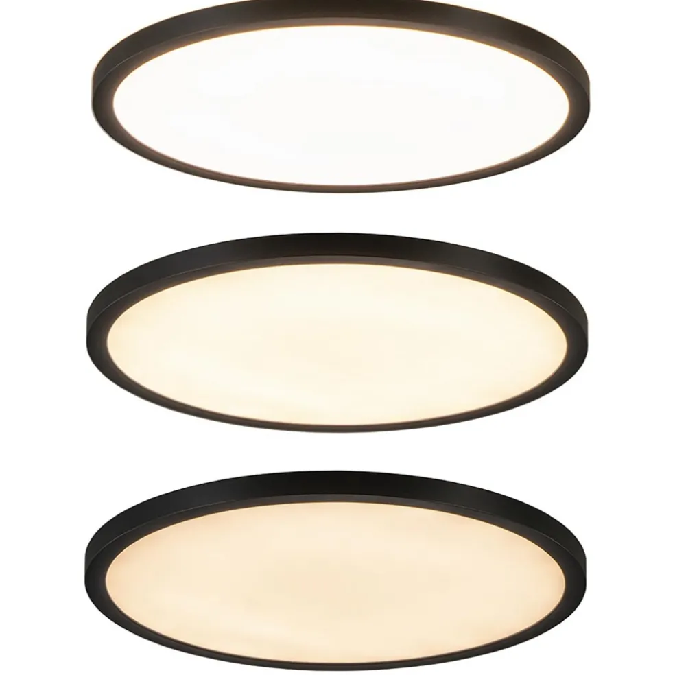 Plafondlamp Tuco 30cm zwart 3-step dim