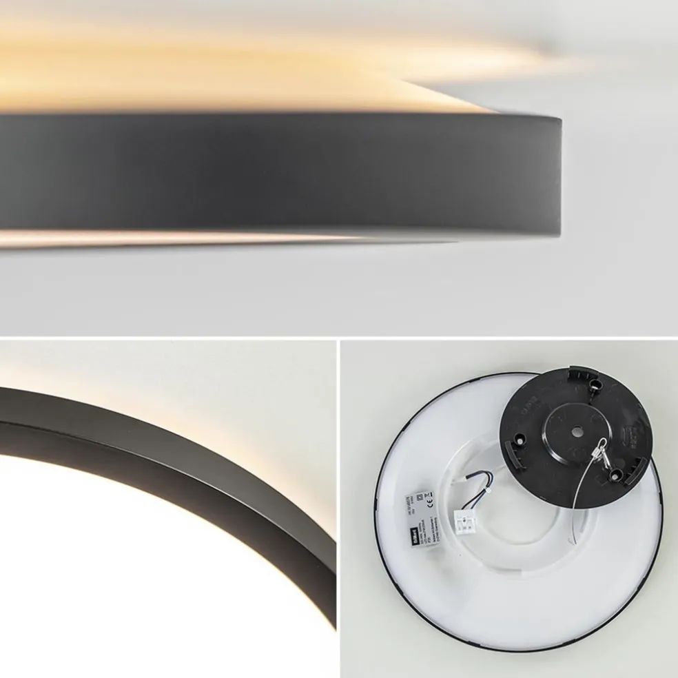 Plafondlamp Tuco 30cm zwart 3-step dim