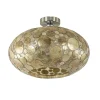 Plafondlamp Ufo goud schelpen 40cm