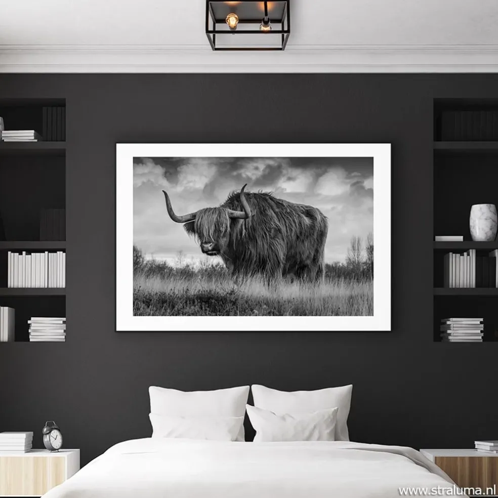 Plafondlamp vierkant zwart open frame