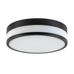 Plafondlamp zwart opaal glas 3-step dim