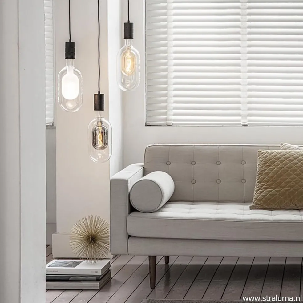 Plafondplaat 3-l rond 40cm zwart excl.lb