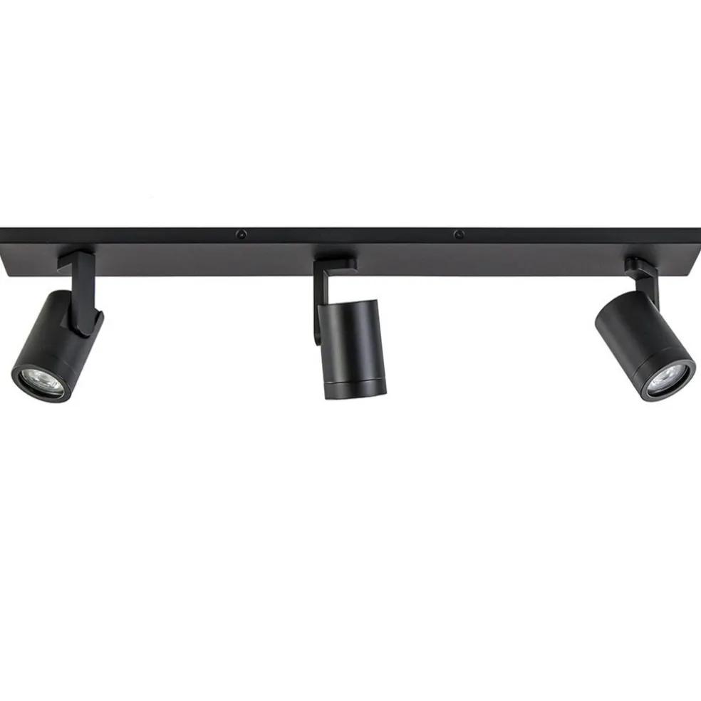 Plafondspot balk 3-lichts zwart ex.gu10