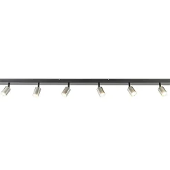 Plafondspot Bounce 6L balk zwart/rvs