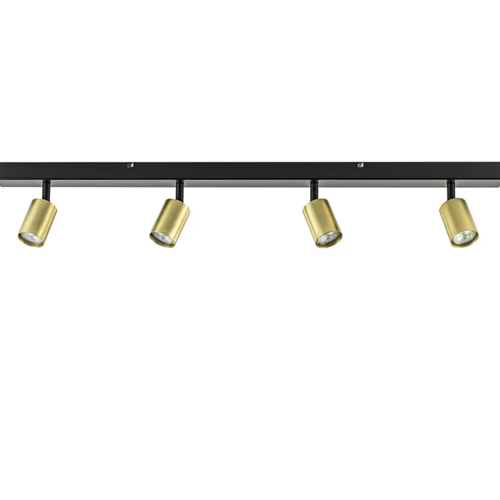 Plafondspot Bounce 4l 100cm zwart/matgoud